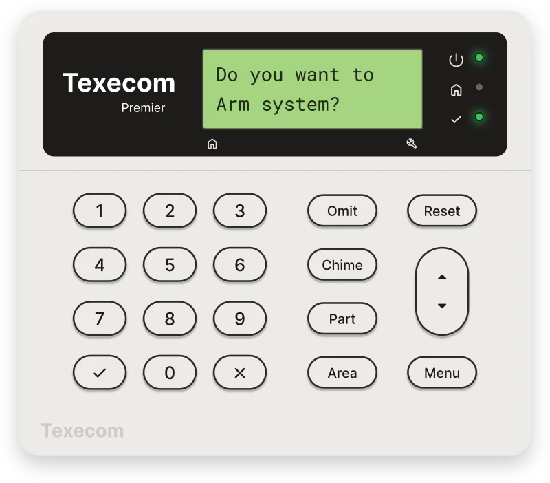 Texecom Premier LCD, LCDL